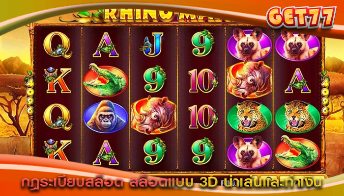 กฎระเบียบสล็อต สล็อตแบบ 3D น่าเล่นและทำเงิน