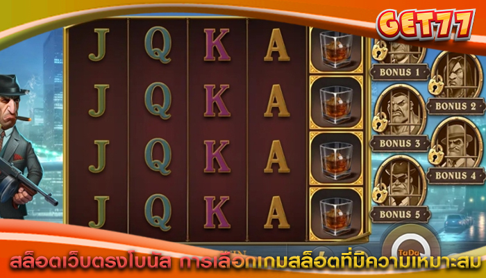 สล็อตเว็บตรงโบนัส การเลือกเกมสล็อตที่มีความเหมาะสม