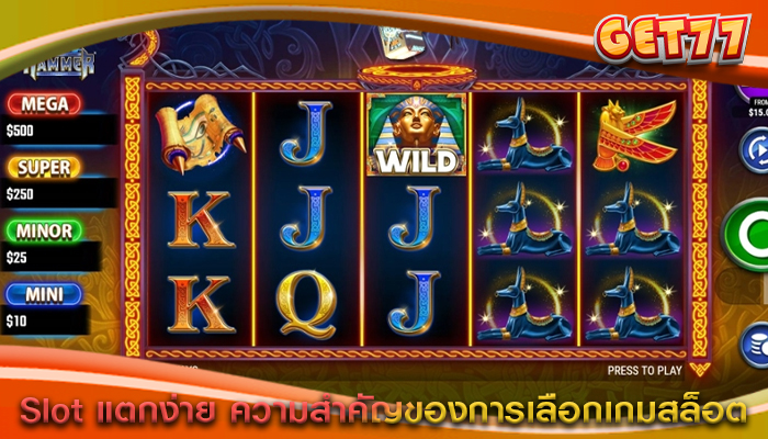 Slot แตกง่าย ความสำคัญของการเลือกเกมสล็อต